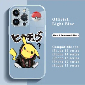 Para Apple iPhone 15 Pro Max 14 13 12 11 Plus Capa Design Personalizado Figuras De Anime Personagem Japonês Caixa De Telefone De Vidro Temperado