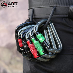 Mosquetón de Escalada Tipo D Xinda, 7.6x11.7cm, Aleación de Aluminio, Cierre Roscado, Hebilla de Seguridad para Montañismo al Aire Libre - Product Image 4