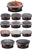 Table de barbecue coréen professionnelle en fonte et acier inoxydable avec extracteur de fumée – Équipement Yakiniku en fer pour restaurant