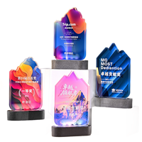 Trophée en cristal lumineux personnalisé, médaille créative pour champion d'équipe, trophée commémoratif pour employé exceptionnel, trophée haut de gamme et atmosphérique