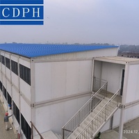 Maisons modulaires préfabriquées à assemblage rapide, dortoirs, bureaux, structure en acier galvanisé pour les camps de projets miniers et énergétiques