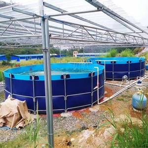 Réservoir d'élevage de poissons en plein air Étang à poissons en plastique Pvc Réservoir rond Aquaculture Élevage de poissons Toile Piscine Bâche - Product Image 6
