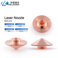 Buse de découpe laser en cuivre monocouche HXLASER D32 M14, buse laser à fibre compatible avec les machines de découpe laser Raytools 4 kW