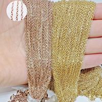 Tendance estivale : Collier ras-du-cou polyvalent en acier inoxydable à maillons en O croisés, accessoires de chaîne pour pendentifs vierges DIY, vente en gros