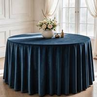 Nappe ronde en velours hollandais de luxe pour mariages et événements, décorations de fête