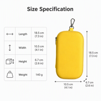 Étui de voyage classique matelassé pour lunettes de soleil et de vue avec coque rigide en EVA