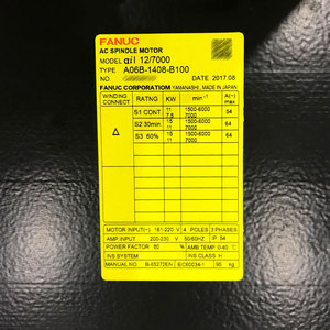 Controlador FANUC Alpha II 12/7000 A06B-1408-B100 AC, Motor de Husillo Sero de Alta Calidad, Probado y Disponible para Piezas de Máquinas CNC - Product Image 2