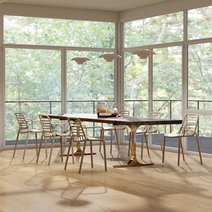 Chaise <span class=keywords><strong>de</strong></span> salle à manger en plastique empilable, moderne, économique et imperméable, colorée, pour <span class=keywords><strong>la</strong></span> maison et les loisirs - Product Image 2