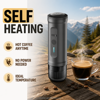 Machine à expresso de voyage sans fil 20 bars, batterie 7800 mAh, charge rapide USB-C, cafetière à capsules auto-chauffante portable pour la randonnée