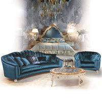 Table basse de style rococo français de qualité supérieure, peinte à la main, marqueterie, pour salon de villa, avec pieds ornés de finitions dorées