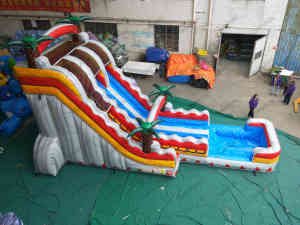 Fun <span class=keywords><strong>Obstacle</strong></span> Inflatables Waterslides Với Bể Bơi Khổng Lồ Trượt Nước Thương Mại - Product Image 5