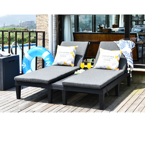 Mobilier d'extérieur en bois et plastique léger en vente à chaud <span class=keywords><strong>chaise</strong></span> de pelouse inclinable chaises longues <span class=keywords><strong>chaise</strong></span> <span class=keywords><strong>longue</strong></span> avec <span class=keywords><strong>coussin</strong></span> - Product Image 2