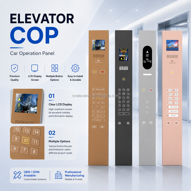 Customized Elevator COP Stainless Steel Car Operation Panel, Modern Lift Button Panel for Buildings
