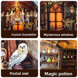 Supporto per Libri in Legno Creativo Fai-da-Te, Decorazione per Scenari in Miniatura con Montaggio Artigianale - Product Image 5