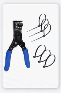 Pince à sertir industrielle en acier pour colliers de serrage métriques avec poignée dentée, outil de sertissage, d'enroulement et de coupe pour fermetures éclair - Product Image 3