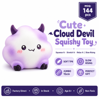 Southpeak Toy Cute Cloud Devil Squishy Soft TPR Slow Rise Squeeze Stretch Relax Stress Relief 15cm PVC Box PDQ Display OEM WS