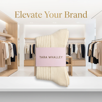 Étiquette personnalisée écologique pour emballage de chaussettes, couvercle de carte pour chaussettes, impression sur carton blanc et papier kraft, logo estampé à chaud