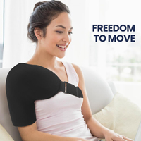 Enveloppe de glace pour l'épaule et le bras, pour la coiffe des rotateurs, enveloppe froide en gel réutilisable avec compression pour zone ciblée, soulage la douleur