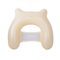 Chaise de piscine gonflable en PVC à motif léopard de la série Animal d'FCCA, fauteuil de piscine pour adultes, porte-boissons, flotteurs de piscine