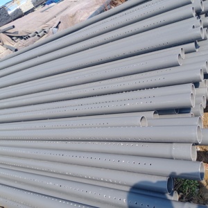 Tuyau de drainage perforé en PVC de 100 mm avec extrémité cloche, filetage de 4 pouces et 2 pouces, durable, avec joint en caoutchouc et chaussettes incluses - Product Image 2