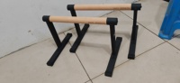 Barres de pompes en acier et bois, parallettes, supports de pompes, poignées de pompes, barres parallèles, capacité 300 kg, usage universel