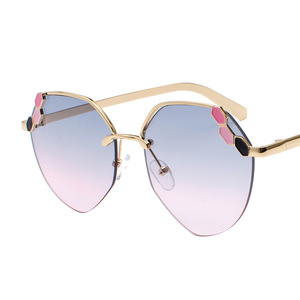 Maidis Blue Lens Metal Frame Sunglasses Unisex UV400 Protection Fashionable Design - Product Image 4