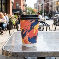 Tasse à café en papier de luxe à double paroi, personnalisée et gaufrée, pour café et boutique, emballage jetable épaissi avec couvercles