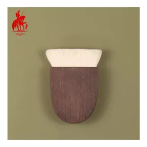 Pincel de maquillaje de base <span class=keywords><strong>Kabuki</strong></span> individual con parte superior plana de <span class=keywords><strong>pelo</strong></span> de cabra de lujo de alta calidad para cara con logotipo personalizado - Product Image 1