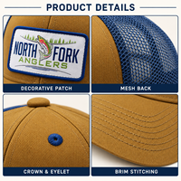 Casquette Trucker à Dos en Maille Bicolore avec Logo Personnalisé, Visière Courbée et Avant Structuré pour Événements Extérieurs et Articles Promotionnels en Gros