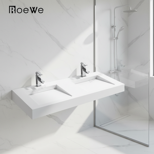 Évier de lavage en pierre de fonte, lavabo en pierre artificielle, comptoir de lavage de surface solide - Product Image 1