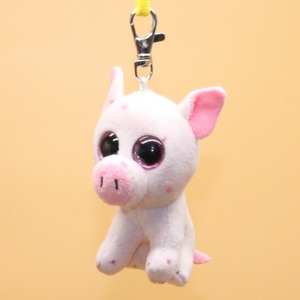 Customized <b>Cute</b> Pink <b>Bear</b> Plush Keychain Cartoon Animal Stress Relief Embossed Soft Toy 3D Shape Carabiner Attachment - Product Image 1
