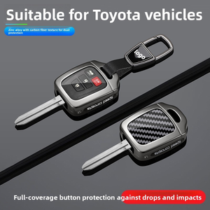 ปลอกกุญแจสำหรับรุ่นเก่าของรถยนต์โตโยต้า FJ Cruiser, RAV4, Camry, Prado, Land Cruiser  ตัวปลอกทำจากโลหะสำหรับกุญแจรถ - Product Image 1