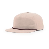 Topi Snapback Bordir Custom Flat Brim untuk Pria Grosir Custom Lima 5 Panel Richardson 256 Rope Hat