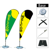 Drapeaux publicitaires personnalisés en polyester imprimés par sublimation avec logo, tailles ajustables pour entreprises