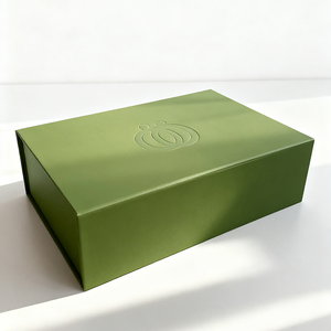 กล่องของขวัญปิดด้วยแม่เหล็ก กระดาษเนื้อสัมผัสสีเขียว - Product Image 2