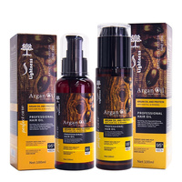 Shampooing et revitalisant de la série de soins capillaires à l'huile d'argan naturelle sans sulfate, design populaire, Maroc
