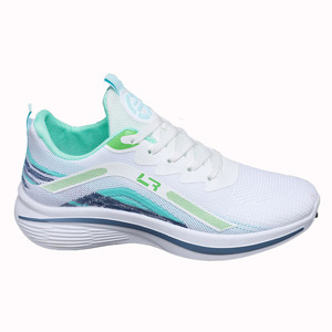 Nouvelles Chaussures de Sport Respirantes en Tissu Volant à Lacets en PVC pour Hommes, Chaussures de Course Légères en Maille Décontractées Printemps-Automne – Vente en Gros - Product Image 1