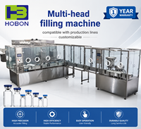 Machine de remplissage, scellage et capsulage Hebo pour bouteilles en verre de 40BPM, idéale pour l'emballage de beurre en conserve
