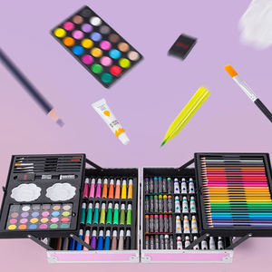 Kids Art Hijgen Set Hot-Selling 145 Pcs Aluminium Doos Voor Kinderen Tekenen - Product Image 6