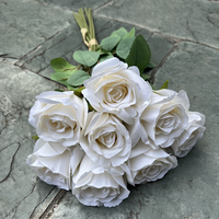 Großhandel Blumen arrangement Hot Pink Single Rose Flower Artificial
