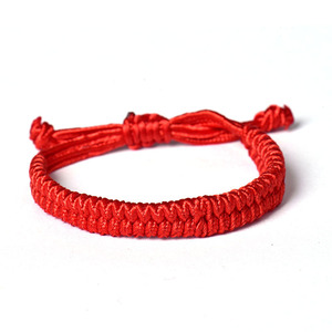 Braccialetto di corda arcobaleno colorato rosso lavorato <span class=keywords><strong>a</strong></span> mano coppia con <span class=keywords><strong>nodo</strong></span> pipa <span class=keywords><strong>a</strong></span> forma di otto nodi e spessi regolabile - Product Image 6