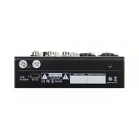 Contrôleur DJ professionnel 4 canaux et console de mixage audio amplifiée avec construction en métal et plastique, prise en charge MP3