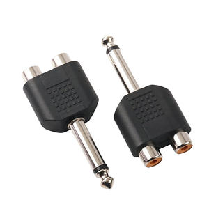 Adaptador de audio hembra de 6,35 mm a 2 RCA de alta fidelidad para conexión de micrófono - Product Image 2