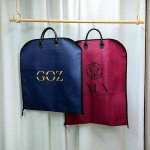 Premium 60*135CM Oxford Men <b>Garment</b> <b>Bag</b> Suit Cover Clothes <b>Bags</b> With Embroidery logo Waterproof Dust Cover <b>Bag</b> With PU Handle - Product Image 1