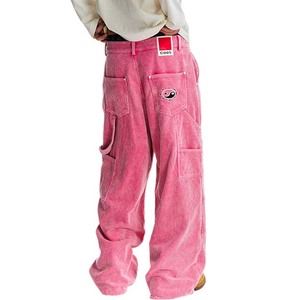 Nhà Sản Xuất Tùy Chỉnh Người Đàn Ông Quần Vận Chuyển Hàng Hóa Thời Trang Lỏng Hip Hop Đau Khép Chân Rộng Đàn Hồi Của Phụ Nữ Vải To Sợi Quần - Product Image 5