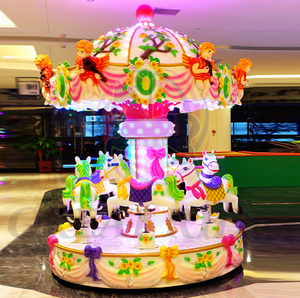 China Factory 6 Children Small Mini Merry Go Round Carnival Carrusel para Centro Comercial Center Parques De Atracciones - Product Image 6