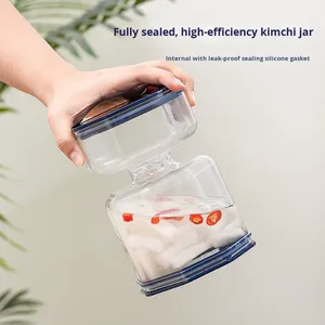 Tarro de encurtidos separable al por mayor con diseño moderno, sellado para fermentación, tipo relleno, estilo coreano, para el hogar - Product Image 5