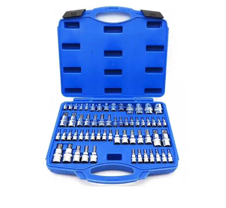 60PC 1/4 3/8 1/2 כונן E שקע Torx ביטים Torx בתוספת שקע bits סט יד כלי סט