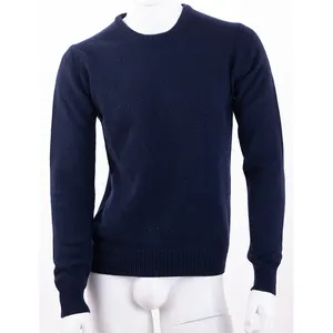 Maglione Pullover lavorato a maglia in puro Cashmere al 100% per uomo filato riciclato ecologico ed ecologico