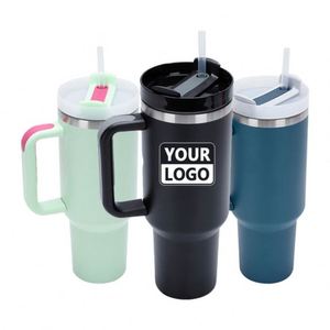 High Quality 304 Stainless Steel 40oz Tumbler Outdoor Large Capacity Cold Insulated Thermos Travel Mug With Handle - Product Image 6